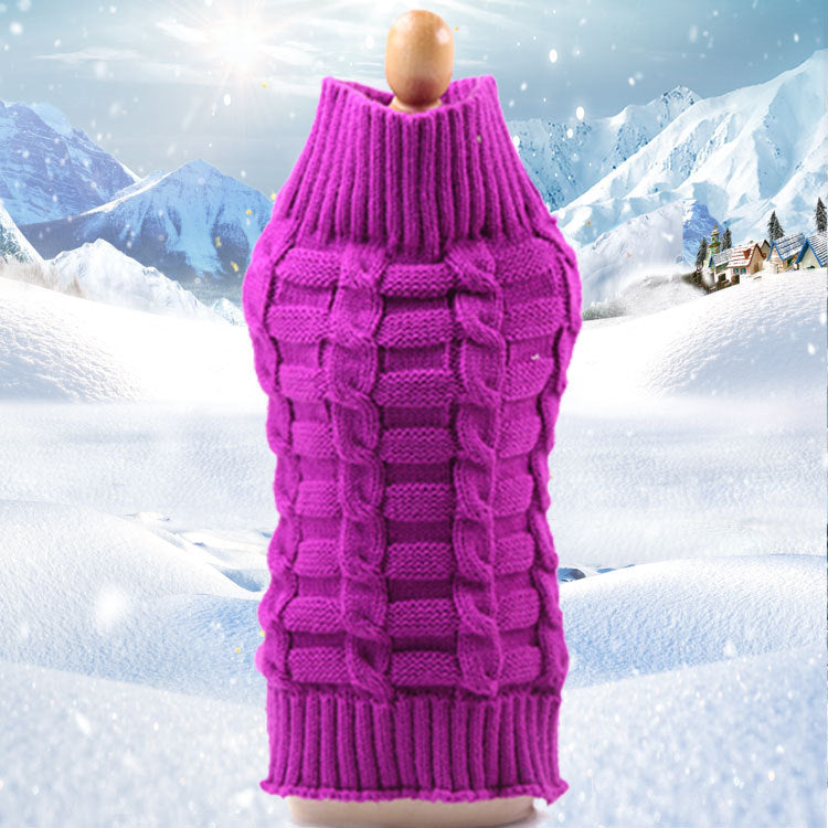 Cashmere Twisted Rope Dog Sweater | Warm Pet Clothes XS-XL – FurGlow Shop