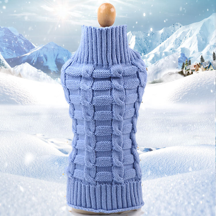Cashmere Twisted Rope Dog Sweater | Warm Pet Clothes XS-XL – FurGlow Shop