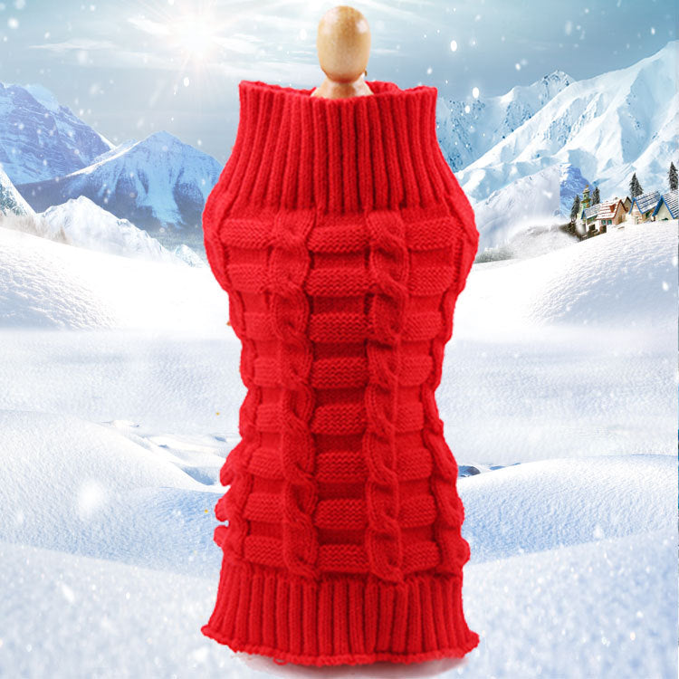 Cashmere Twisted Rope Dog Sweater | Warm Pet Clothes XS-XL – FurGlow Shop