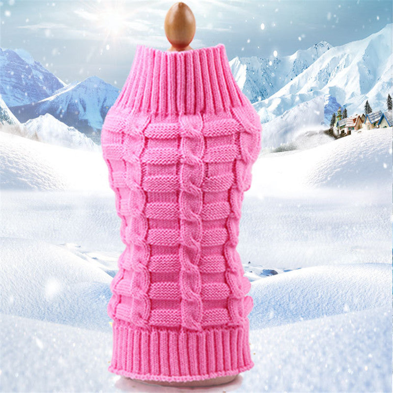 Cashmere Twisted Rope Dog Sweater | Warm Pet Clothes XS-XL – FurGlow Shop
